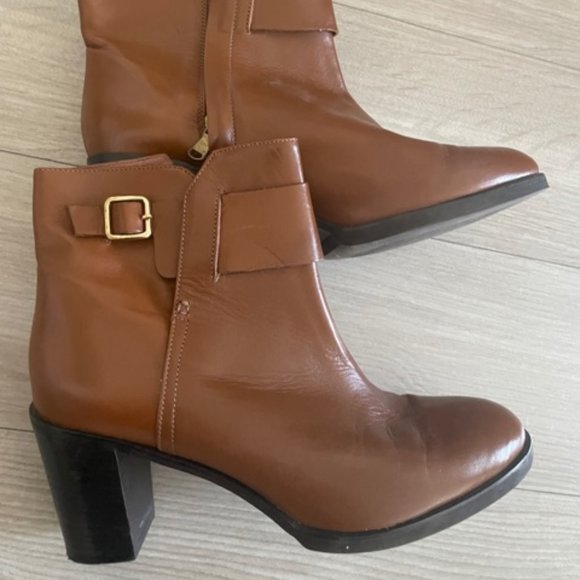 Filippa K Brown Cognac Leather Boots 41 10 - Picture 2 of 6